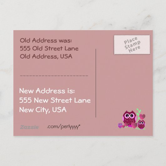 フールとハート引っ越しました 案内ポストカード (裏面)