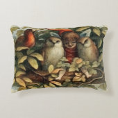 フールと小妖精や小人妖精自然イラストレーション アクセントクッション (正面)