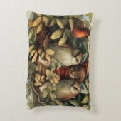 フールと小妖精や小人妖精自然イラストレーション アクセントクッション (裏面(縦))