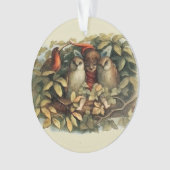 フールと小妖精や小人妖精自然イラストレーション オーナメント (正面)