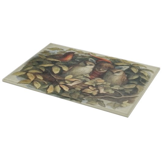 フールと小妖精や小人妖精自然イラストレーション カッティングボード (角)