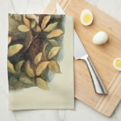 フールと小妖精や小人妖精自然イラストレーション キッチンタオル (四つ折り)