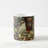 フールと小妖精や小人妖精自然イラストレーション コーヒーマグカップ (中央)