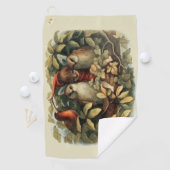 フールと小妖精や小人妖精自然イラストレーション ゴルフタオル (インサイチュ)