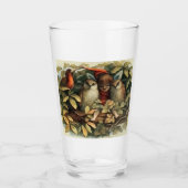 フールと小妖精や小人妖精自然イラストレーション タンブラーグラス (正面)