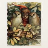 フールと小妖精や小人妖精自然イラストレーション プランナー手帳 (正面)