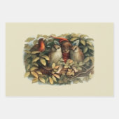 フールと小妖精や小人妖精自然イラストレーション ラッピングペーパーシート (正面)