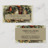 フールと小妖精や小人妖精自然イラストレーション 名刺 (正面/裏面)