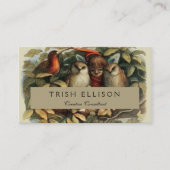 フールと小妖精や小人妖精自然イラストレーション 名刺 (正面)