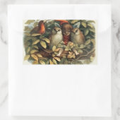 フールと小妖精や小人妖精自然イラストレーション 長方形シール (バッグ)