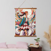 フールのステップで – 木製トップウォールタペストリー 吊り下げ型タペストリー (寝室)