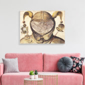 フールの帽子の世界地図 キャンバスプリント (インサイチュ (リビング))