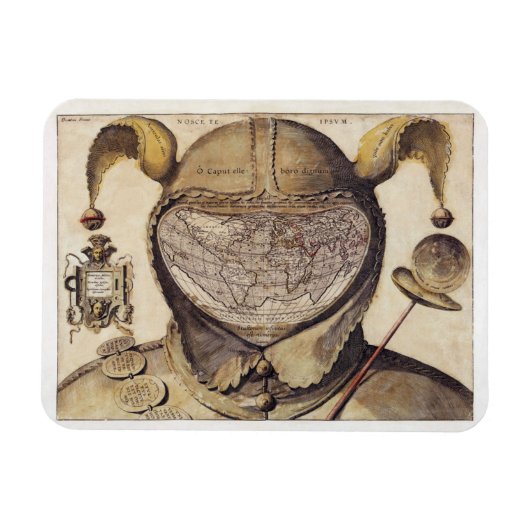 フールの帽子の世界地図 マグネット (横)