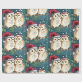 フールスクリスマスイブカドリングカップルSanta Hat ラッピングペーパー (フラット)