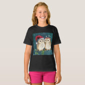 フールズクリスマスイブナイトサンタレッドハット Tシャツ (正面フル)