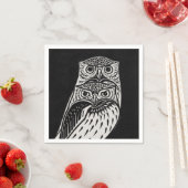 フールズブラックアンドホワイト紙ナプキンス スタンダードカクテルナプキン (インサイチュ)