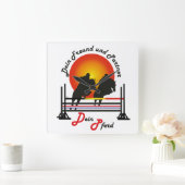 フールプフェルドウントプフェルデフォールリーブハバーウア スクエア壁時計 (ホーム)