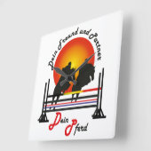 フールプフェルドウントプフェルデフォールリーブハバーウア スクエア壁時計 (傾斜)