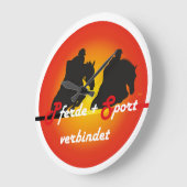 フールプフェルドウントプフェルデフォールリーブハバーウア ラージ壁時計 (傾斜)