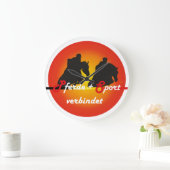 フールプフェルドウントプフェルデフォールリーブハバーウア ラージ壁時計 (ホーム)