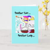 フール誕生日カード – アクア カード (黄色い花)