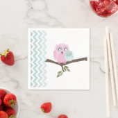 フール+シェブロン少年ベイビーシャワーナプキンズ スタンダードカクテルナプキン (インサイチュ)