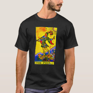 フール タロットカード 大胆な色柄 パワフルなプリントのTシャツ Tシャツ