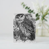 フール、ヴィンテージ版木、銅版、版画 ポストカード (スタンド正面)