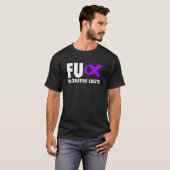 フー潰瘍性大腸炎パープルリボン – 潰瘍性C Tシャツ (正面フル)