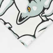 フー猫のおもしろい失礼な手のジェスチャー フリースブランケット (角)