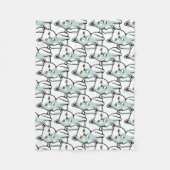 フー猫のおもしろい失礼な手のジェスチャー フリースブランケット (正面)