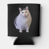 フー猫ミーム両面ブラック 缶クーラー (正面)
