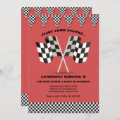 フ市松模様にラグ招待状 招待状 (正面/裏面)