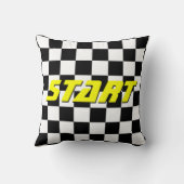 フ市松模様にラグ自動レーシングパターン クッション (裏面)