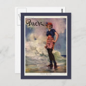 フ後を追ラグヴィンテージ雑誌の表紙。 ポストカード (正面/裏面)