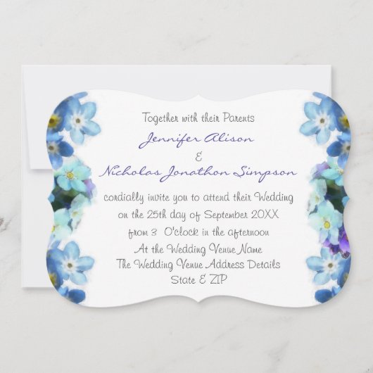 フ忘れラワーズ·ウォーターカ結婚ラーズ 招待状 (正面)