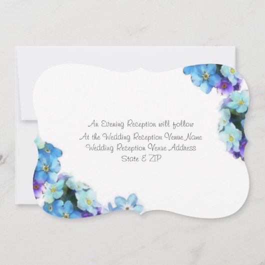 フ忘れラワーズ·ウォーターカ結婚ラーズ 招待状 (裏面)