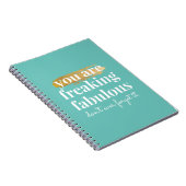 フ感動的リーキング可想光ティール（緑がかった色） ノートブック (右側)