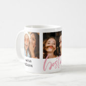 フ最高のレンズのフォトピンクベスティ コーヒーマグカップ (正面左)