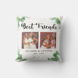 フ最高のレンズユーカリ2フォトコラージュBFF モダン クッション