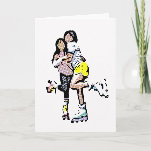 フ最高のレンズローラスケート漫画ブック カード (正面)