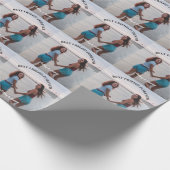 フ最高のレンズ·フォアバカスタムー·の写真と名前 ラッピングペーパー (角)