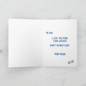 フ最高のレンチードッグパパ永遠の父の日 カード (内部)