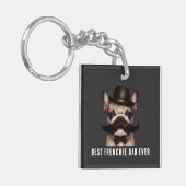 フ最高のレンチーパパエバー名前をカスタムする両面 キーホルダー (正面左)