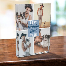 フ最高のレンチーパパリーバ父の日ブルドッグフランスの フォトブロック