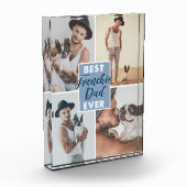 フ最高のレンチーパパリーバ父の日ブルドッグフランスの フォトブロック (左)