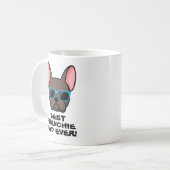 フ最高のレンチーパパ父の日ブラウンフレンチー コーヒーマグカップ (正面左)