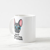 フ最高のレンチーパパ父の日ブラックタンフレンチー コーヒーマグカップ (正面左)