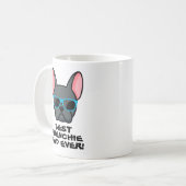 フ最高のレンチーパパ父の日ブルーフレンチー コーヒーマグカップ (正面左)