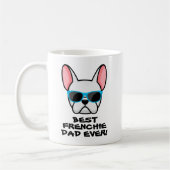 フ最高のレンチーパパ父の日ホワイトフレンチー コーヒーマグカップ (左)
